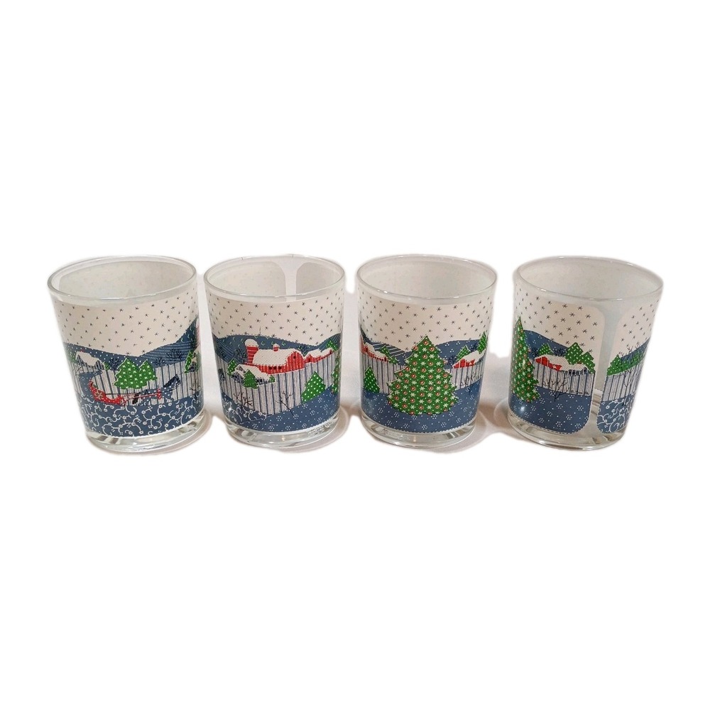 Potpourri Press Plastic Christmas‎ Sleigh Ride Tumbler Set Cottagecore Grandma